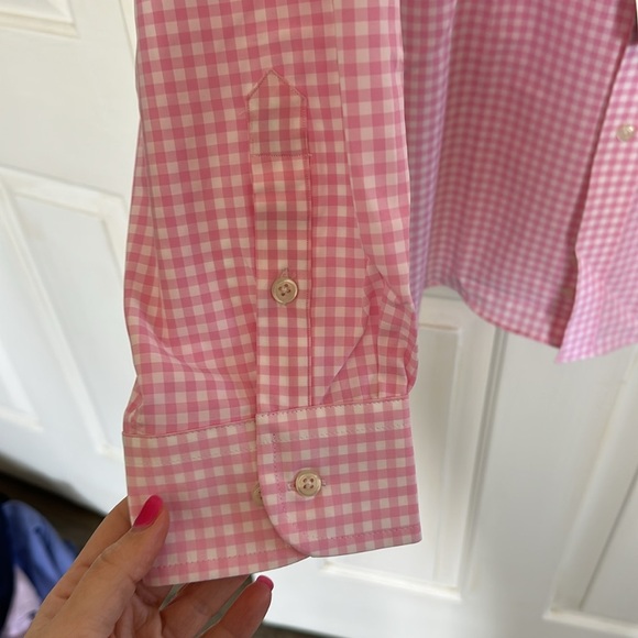 NWT Club Room Men’s Button Down Dress Shirt Pink Checkered Size XL - Picture 5 of 5